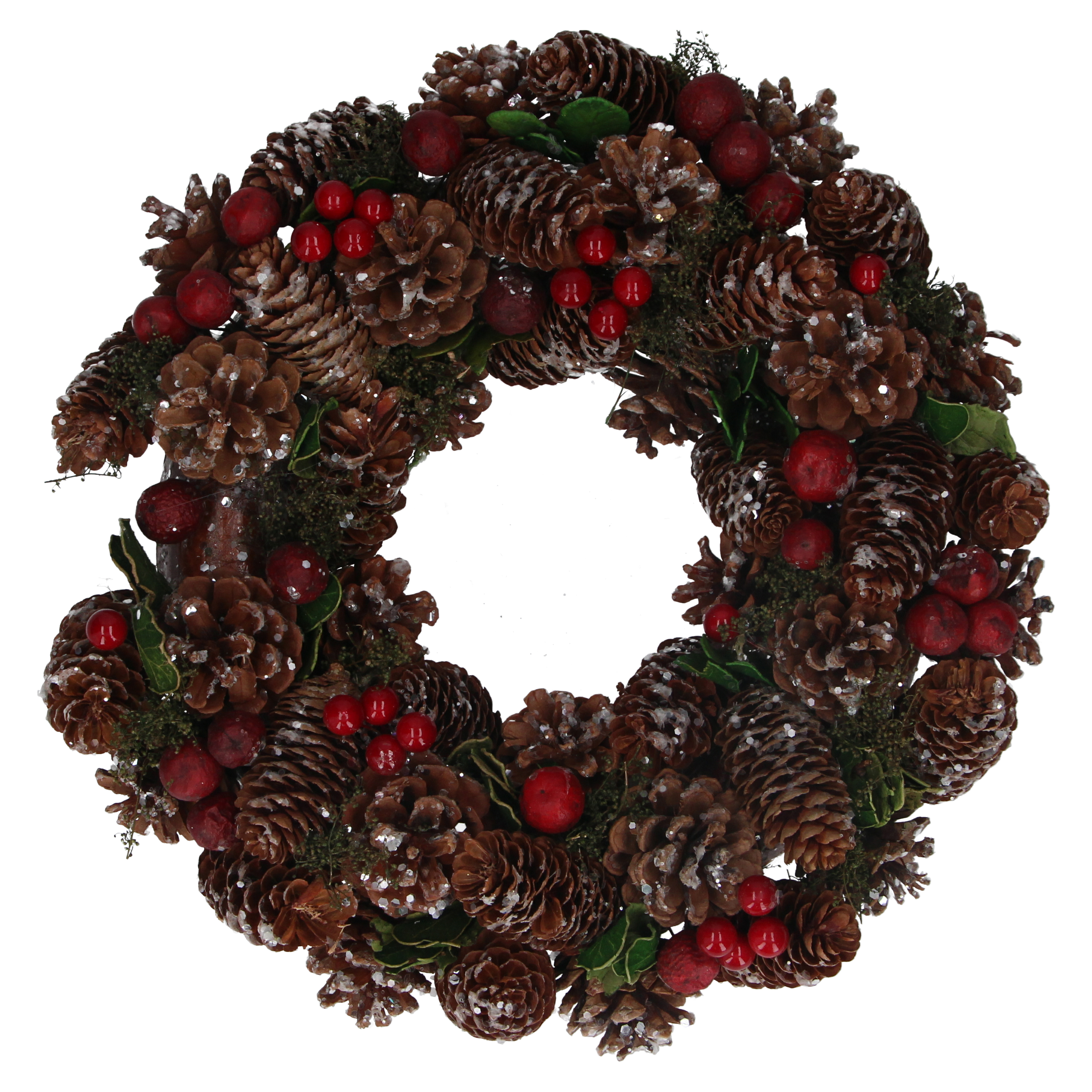 gisela graham mixed berry and pinecone christmas wreath